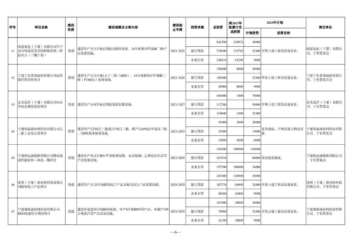 宁夏2024年重点项目清单：210个项目 涉及多个环保项目(图6)