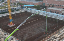 常州污水处理厂项目生物反应池第一块混凝土顺利浇筑