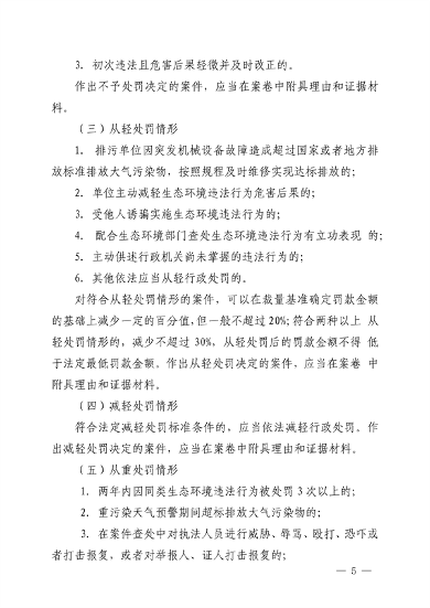 安阳市发布大气污染防治条例行政处罚裁量基准及适用规则(图5)
