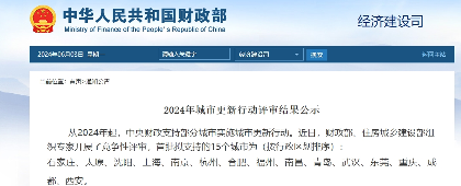 15个城市入选！2024年城市更新行动评审结果公示