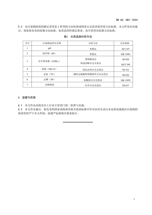 海南省发布强制性地方标准《农村生活污水处理设施水污染物排放标准》(图7)