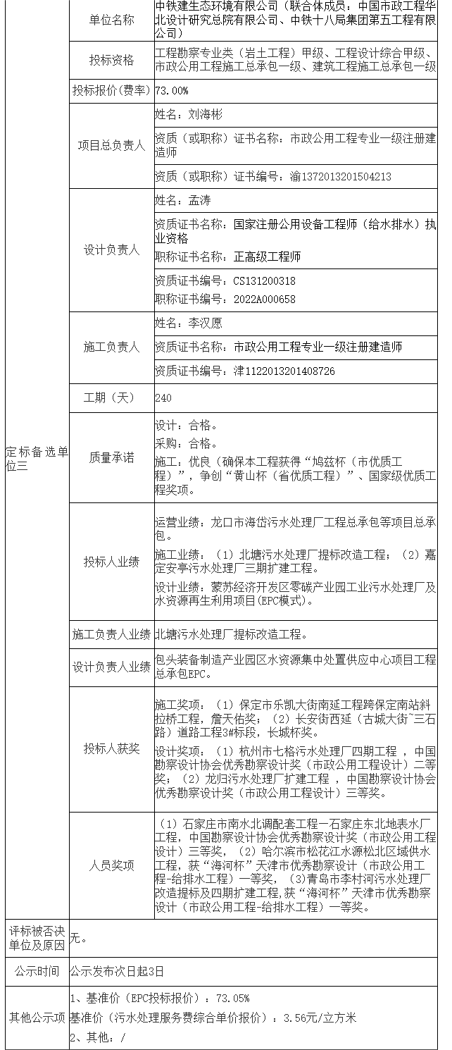 超5亿！安徽繁昌经济开发区新建污水处理厂项目EPCO总承包中标候选人公示！(图3)