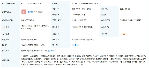 注册资本1亿！长江环保集团新成立子公司