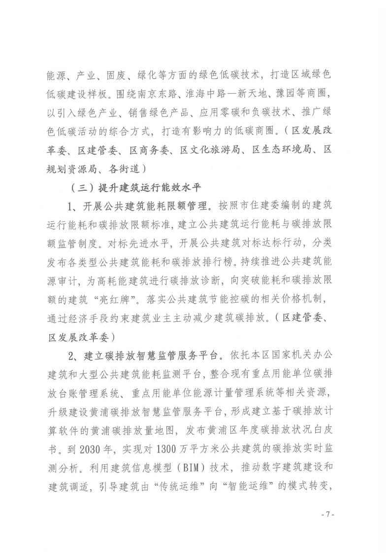 关于印发《黄浦区建设领域碳达峰实施方案》的通知(图7)