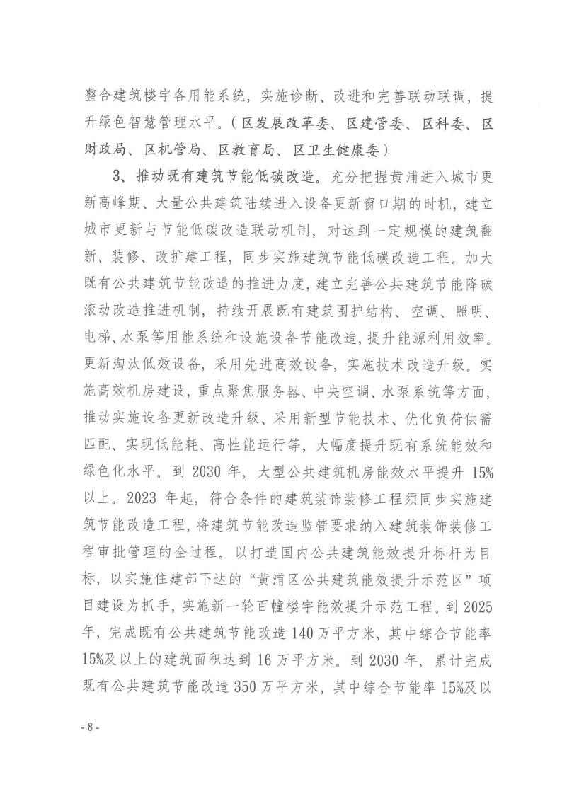 关于印发《黄浦区建设领域碳达峰实施方案》的通知(图8)