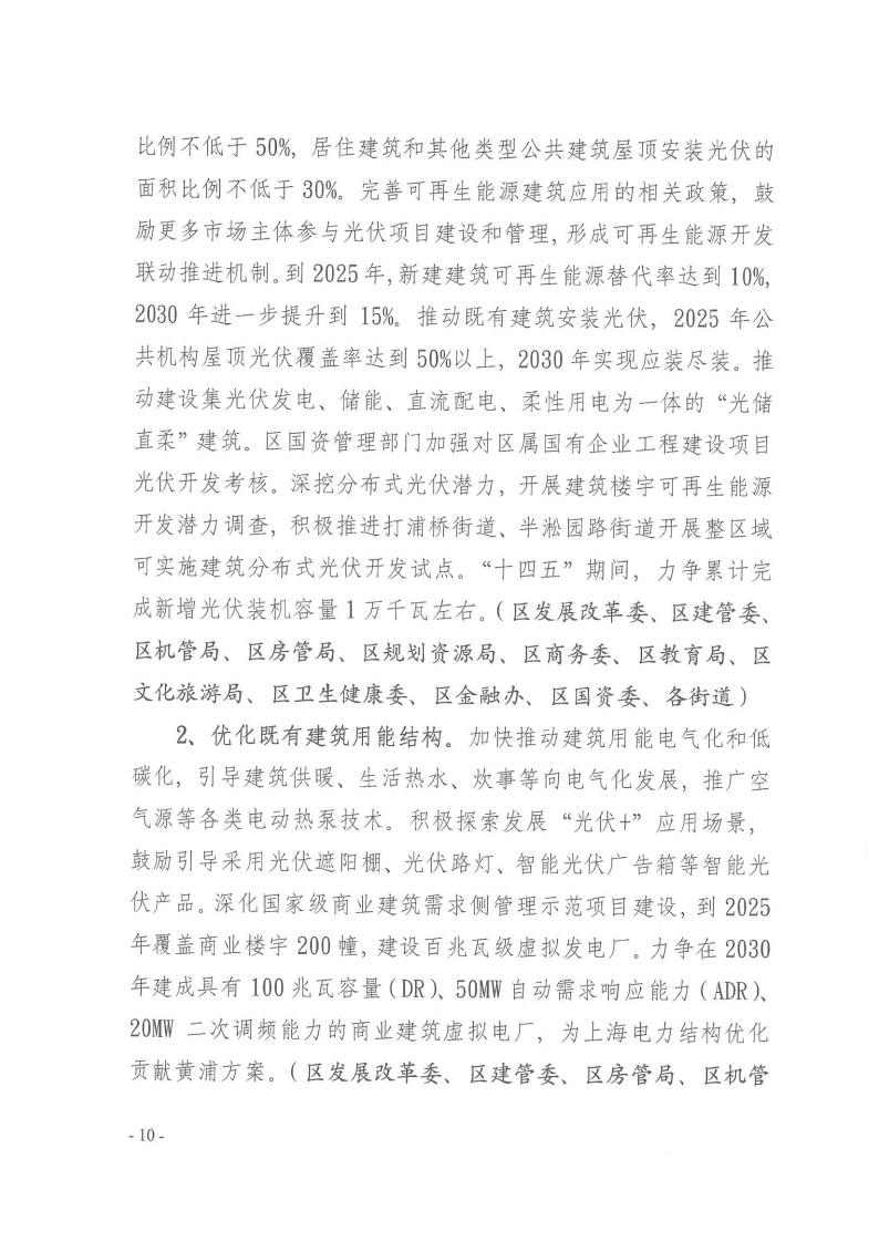 关于印发《黄浦区建设领域碳达峰实施方案》的通知(图10)
