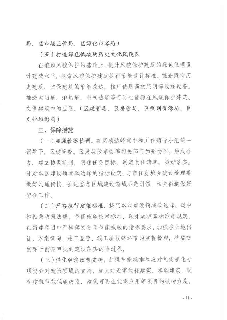 关于印发《黄浦区建设领域碳达峰实施方案》的通知(图11)