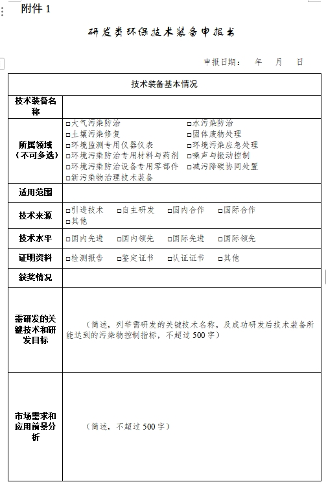 2025年国家鼓励发展的重大环保技术装备推荐工作启动(图1)