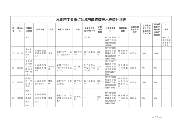 昆明市工业重点领域节能降碳技术改造实施方案（公示稿）(图5)