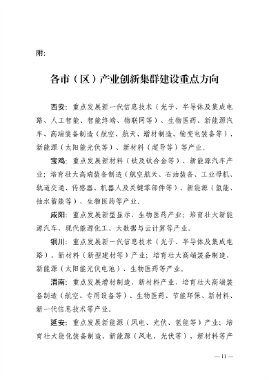 陕西省高水平推进产业创新集群建设加快形成新质生产力实施方案(图11)