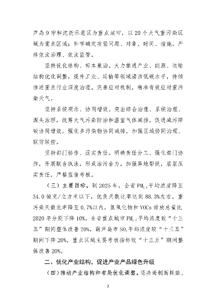 《辽宁省空气质量持续改善行动方案》（征求意见稿）发布(图2)