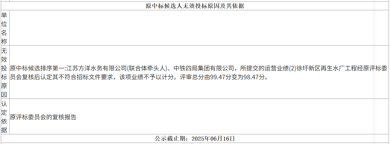 2.18亿！江西九江污水处理厂及其配套管网建设项目中标候选人公示变更