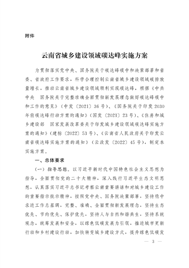 《云南省城乡建设领域碳达峰实施方案》发布(图3)