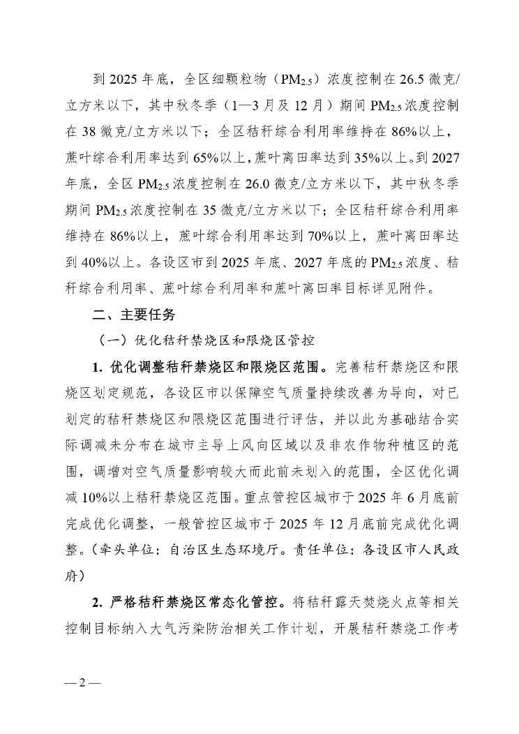 《广西优化秸秆禁烧和加强秸秆综合利用专项行动实施方案》（征求意见稿）(图2)