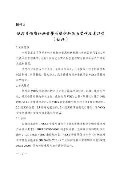安徽省低挥发性有机物含量原辅材料替代工作方案（征求意见稿）发布(图10)