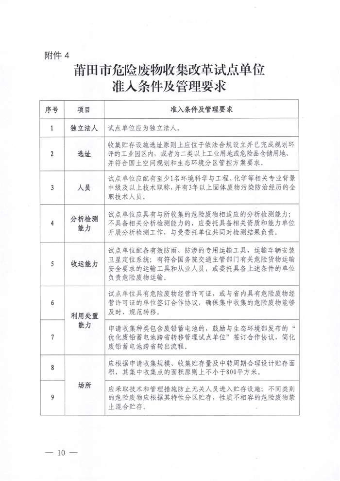 莆田市危险废物收集改革试点布局方案印发！(图10)