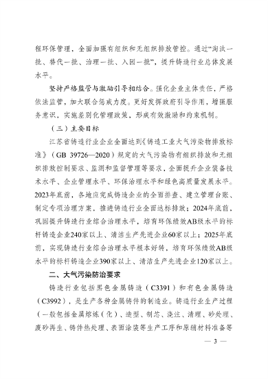 江苏省铸造行业大气污染综合治理方案发布(图3)