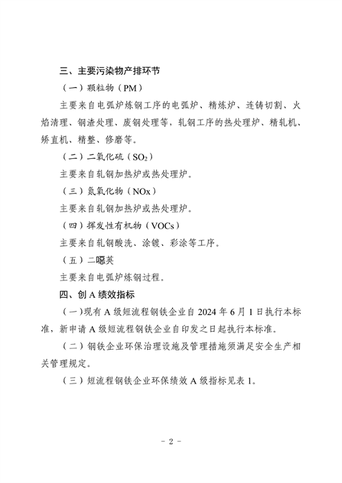 河北省重点行业环保绩效A级标准短流程钢铁行业（试行）(图3)
