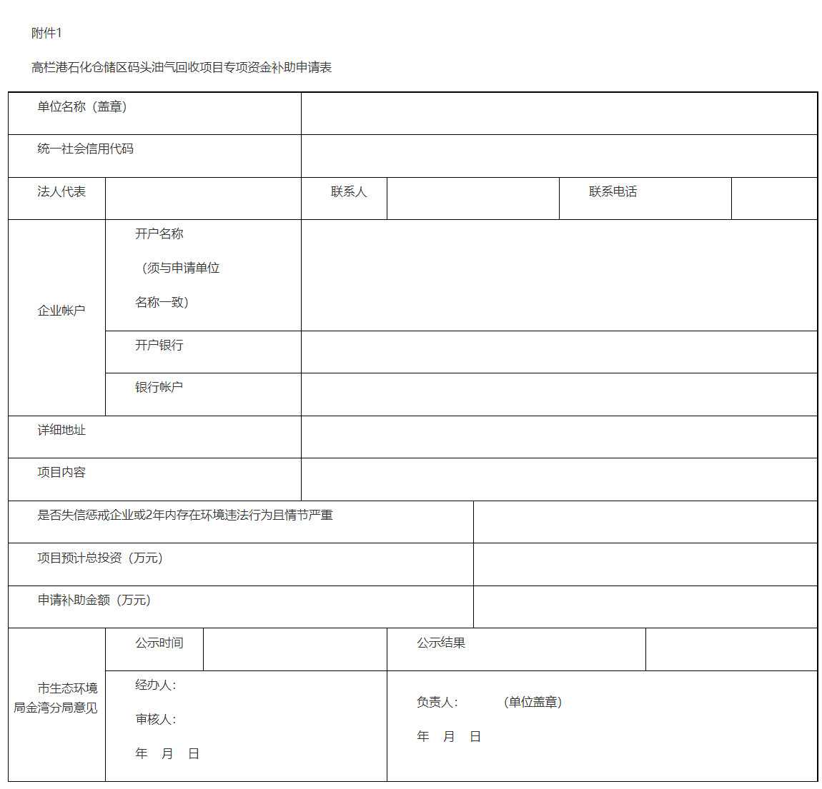 珠海市生态环境局金湾分局印发《2022年金湾区中央财政大气污染防治资金补助实施方案》！