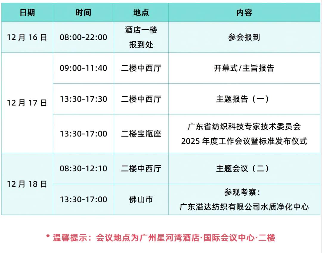 日程发布丨2025全国纺织印染废水处理全工艺技术大会(图3)