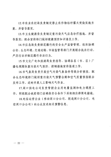 《周口市重污染天气应急预案》发布(图22)