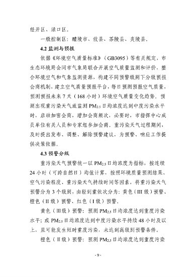 株洲市重污染天气应急预案（征求意见稿）(图10)