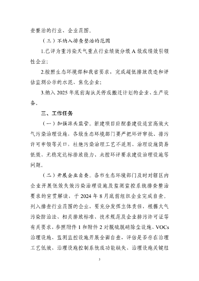 《河南省低效失效大气污染治理设施排查整治实施方案》公开征求意见(图3)