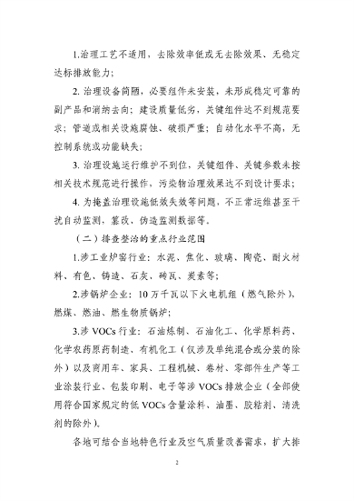《河南省低效失效大气污染治理设施排查整治实施方案》公开征求意见(图2)