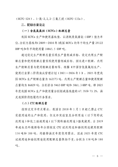 《2025年度消耗臭氧层物质和氢氟碳化物配额总量设定和分配方案》征求意见(图2)