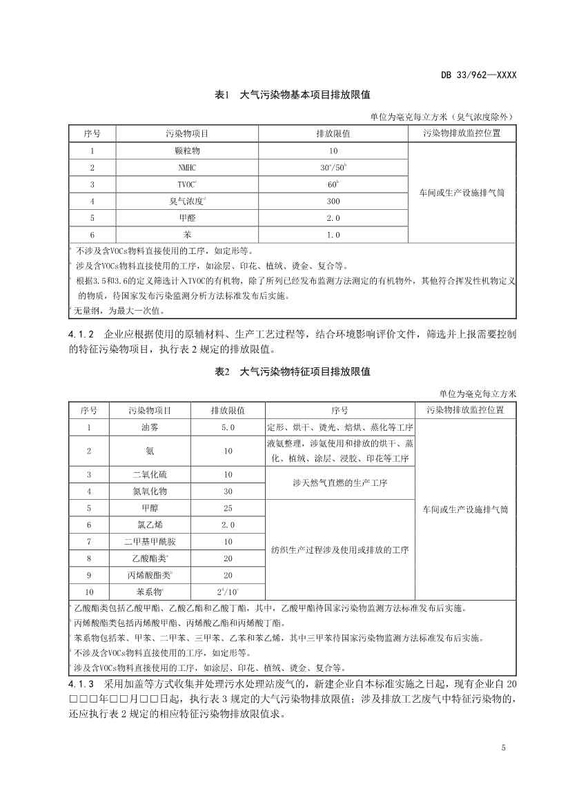 浙江纺织工业大气污染物排放标准（征求意见稿）(图9)
